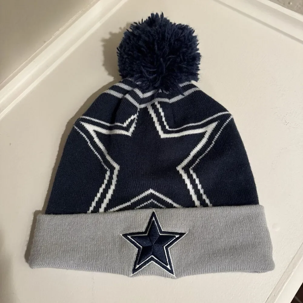 Dallas Cowboys NFL Era Cuffed‎ Knit Navy/Gray Beanie- One Size